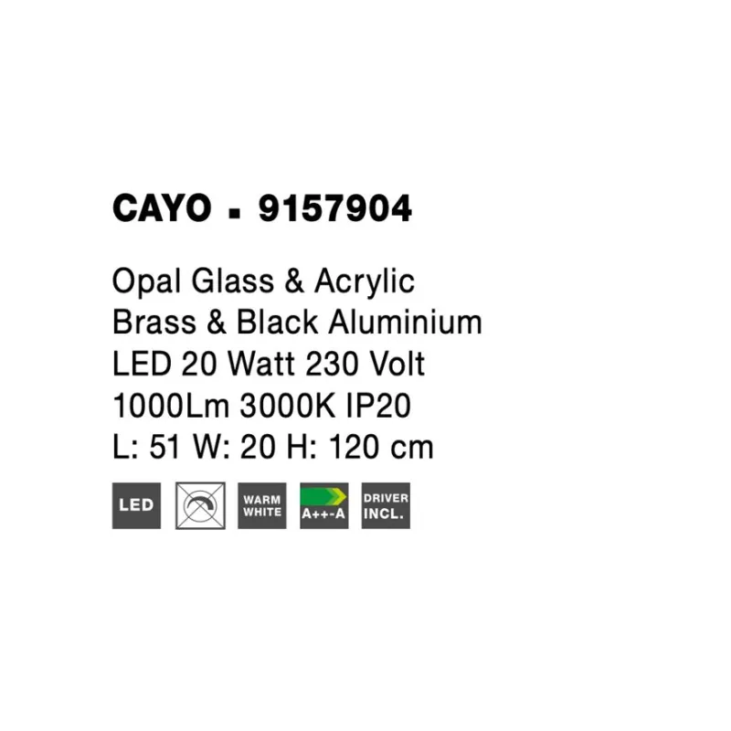 Suspensie CAYO Nova Luce Modern, Led, 9157904, Grecia