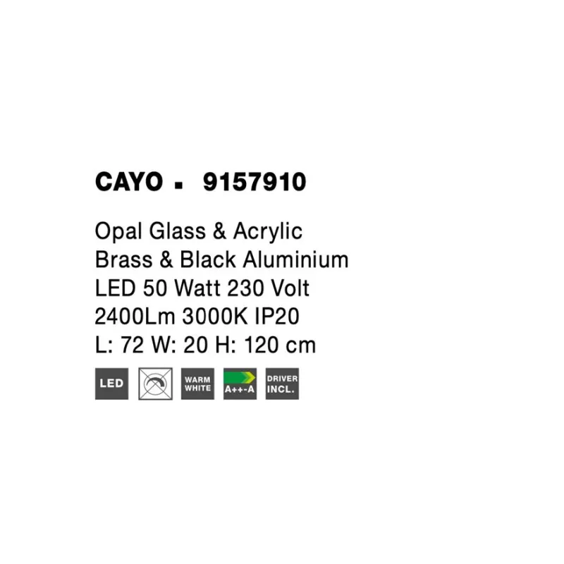 Suspensie CAYO Nova Luce Modern, Led, 9157910, Grecia