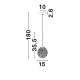 Pendul MIRANO Nova Luce Modern, G9, 9160211, Grecia