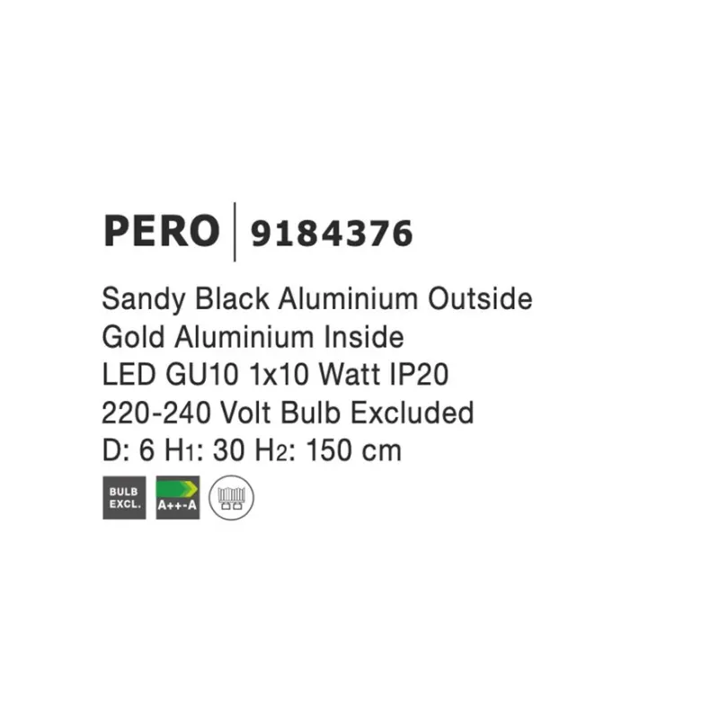 Pendul Tehnic PERO Nova Luce Modern, GU10, 9184376, Grecia
