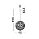Pendul SOLE Nova Luce Modern, Led, 9186002, Grecia
