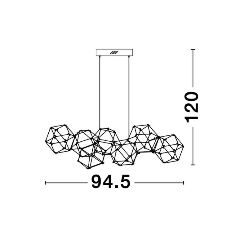 Candelabru NEBULA Nova Luce Modern, Led, 9186807, Grecia