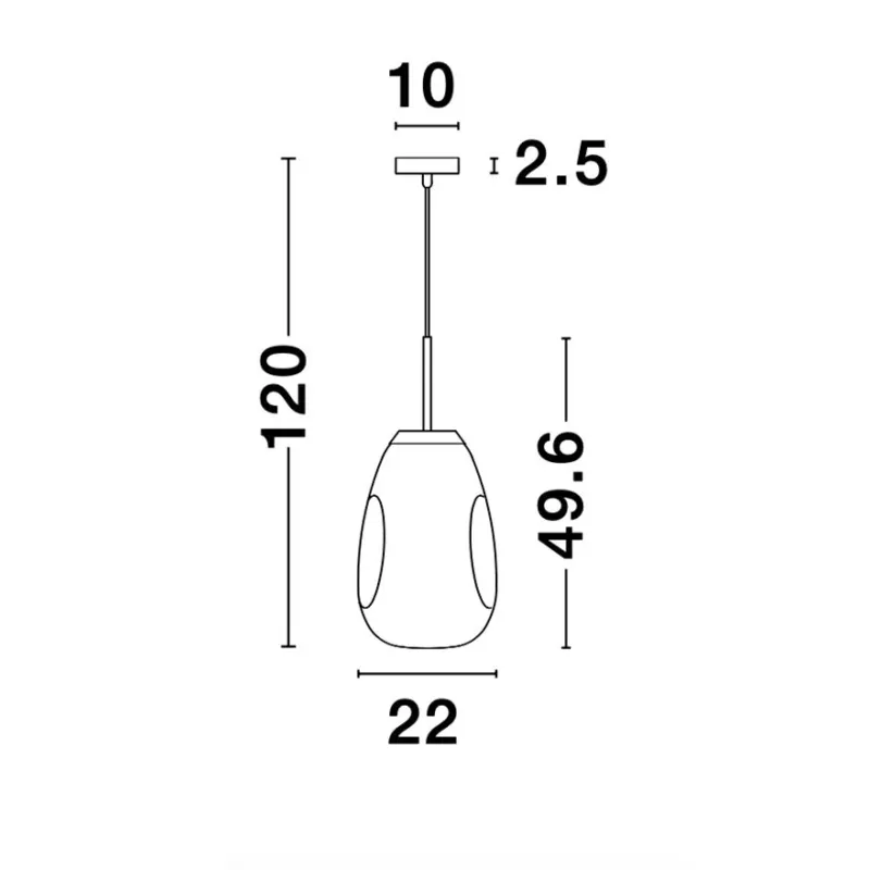 Pendul LAVA Nova Luce Modern, E27, 9190393, Grecia