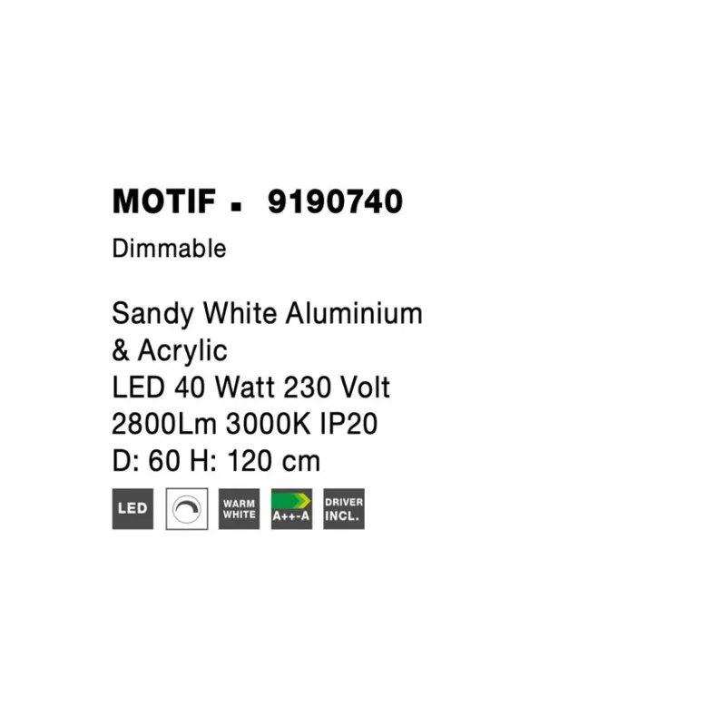 Suspensie MOTIF Nova Luce Modern, Led, 9190740, Grecia