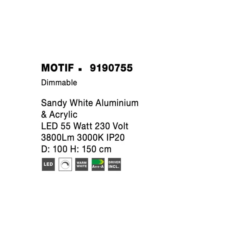 Suspensie MOTIF Nova Luce Modern, Led, 9190755, Grecia