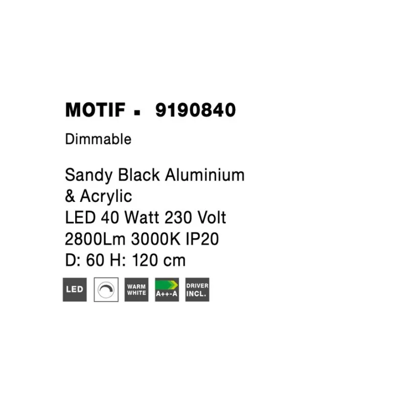 Suspensie MOTIF Nova Luce Modern, Led, 9190840, Grecia