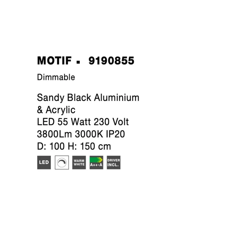 Suspensie MOTIF Nova Luce Modern, Led, 9190855, Grecia