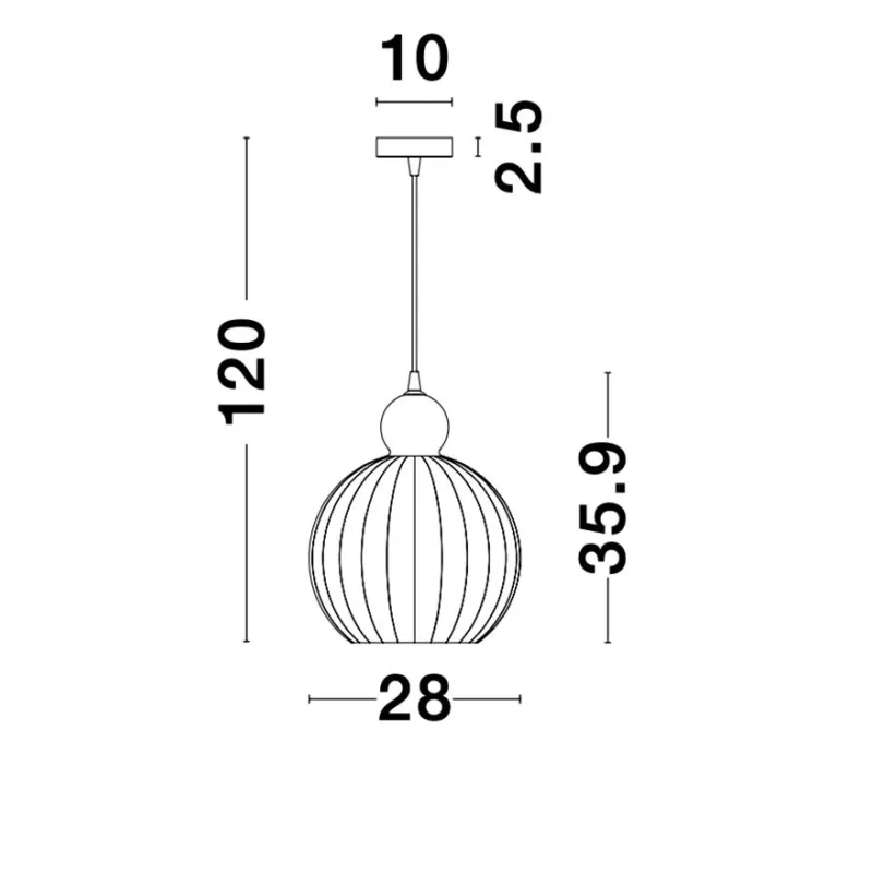 Pendul ODELL Nova Luce Modern, E27, 9190883, Grecia