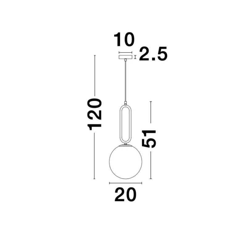 Pendul GRUS Nova Luce Modern, E27, 9191201, Grecia