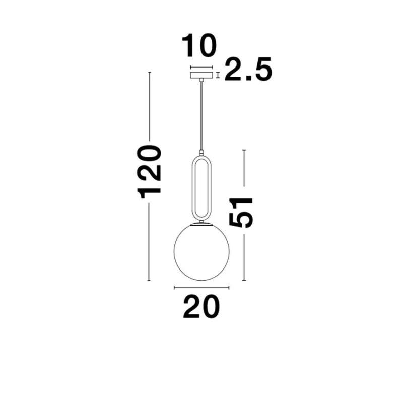 Pendul GRUS Nova Luce Modern, E27, 9191202, Grecia