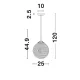 Pendul ATHENA Nova Luce Modern, E27, 9191210, Grecia