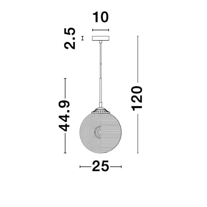 Pendul ATHENA Nova Luce Modern, E27, 9191211, Grecia