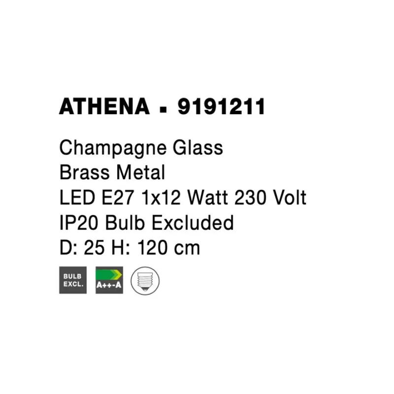 Pendul ATHENA Nova Luce Modern, E27, 9191211, Grecia