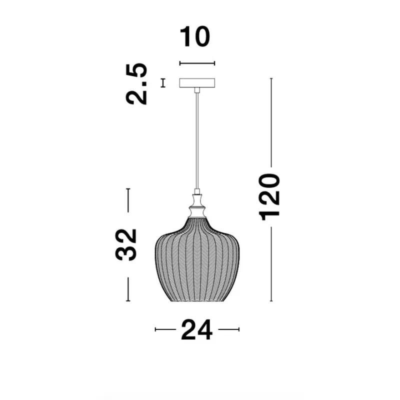 Pendul LONI Nova Luce Modern, E27, 9191243, Grecia