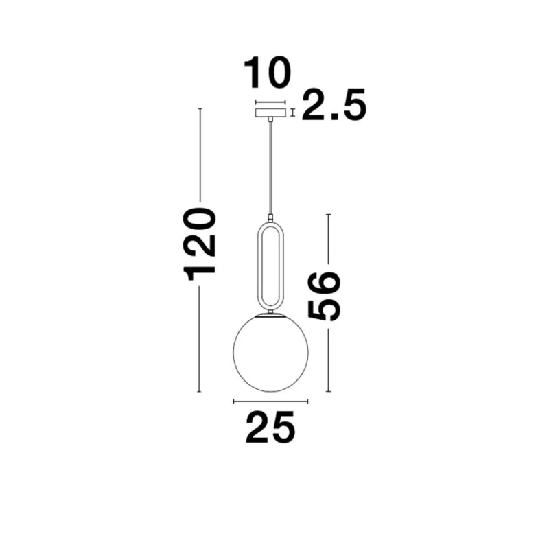 Pendul GRUS Nova Luce Modern, E27, 9191252, Grecia