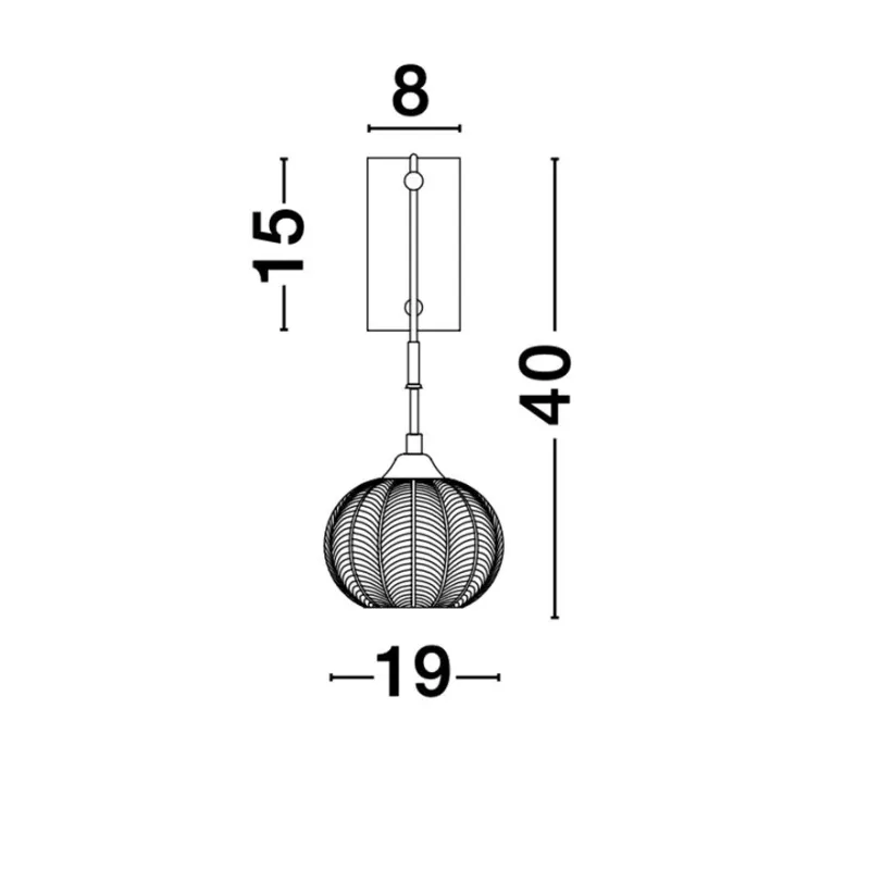 Aplica VARIO Nova Luce Modern, E27, 9191545, Grecia