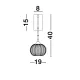 Aplica VARIO Nova Luce Modern, E27, 9191545, Grecia