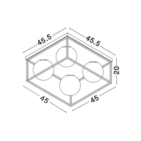 Lustra Plafon JULIET Nova Luce Modern, E14, 9206403, Grecia