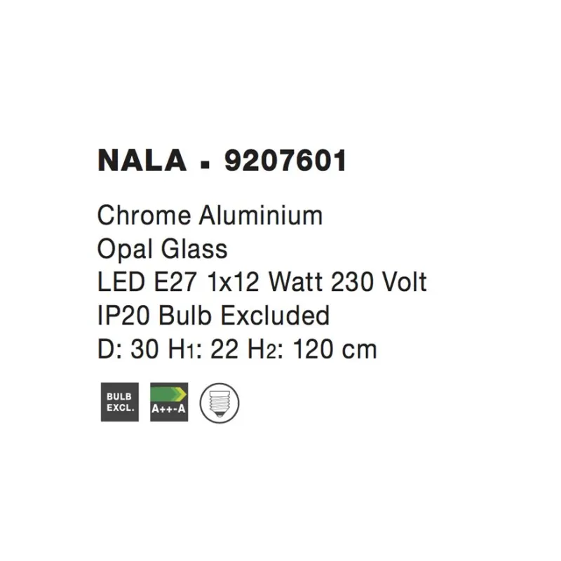 Pendul NALA Nova Luce Modern, E27, 9207601, Grecia