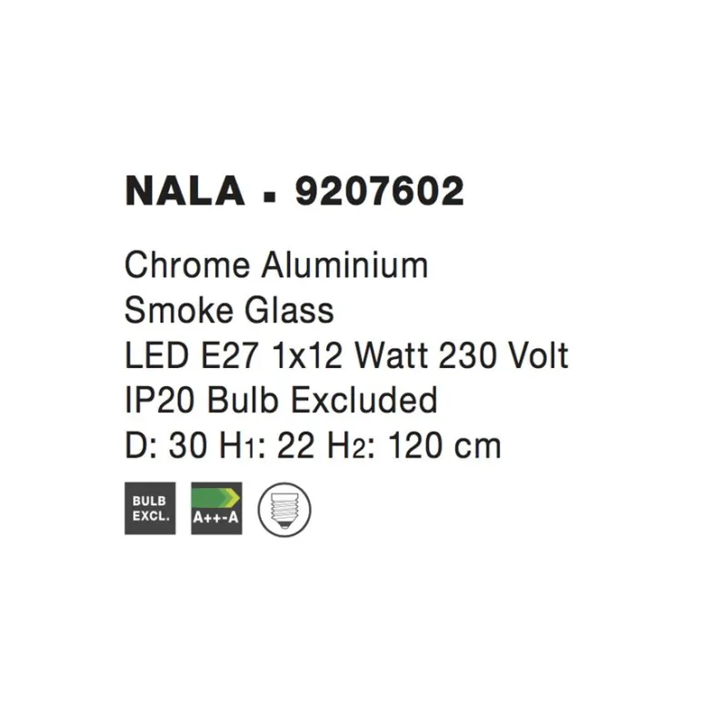 Pendul NALA Nova Luce Modern, E27, 9207602, Grecia