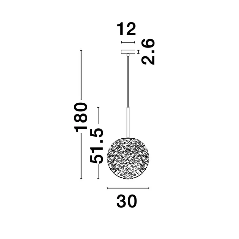 Pendul MIRANO Nova Luce Modern, E27, 9260211, Grecia