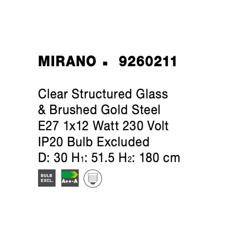 Pendul MIRANO Nova Luce Modern, E27, 9260211, Grecia