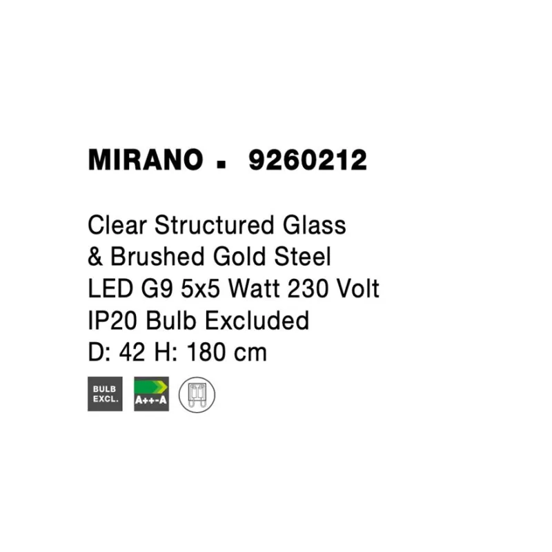 Suspensie MIRANO Nova Luce Modern, G9, 9260212, Grecia