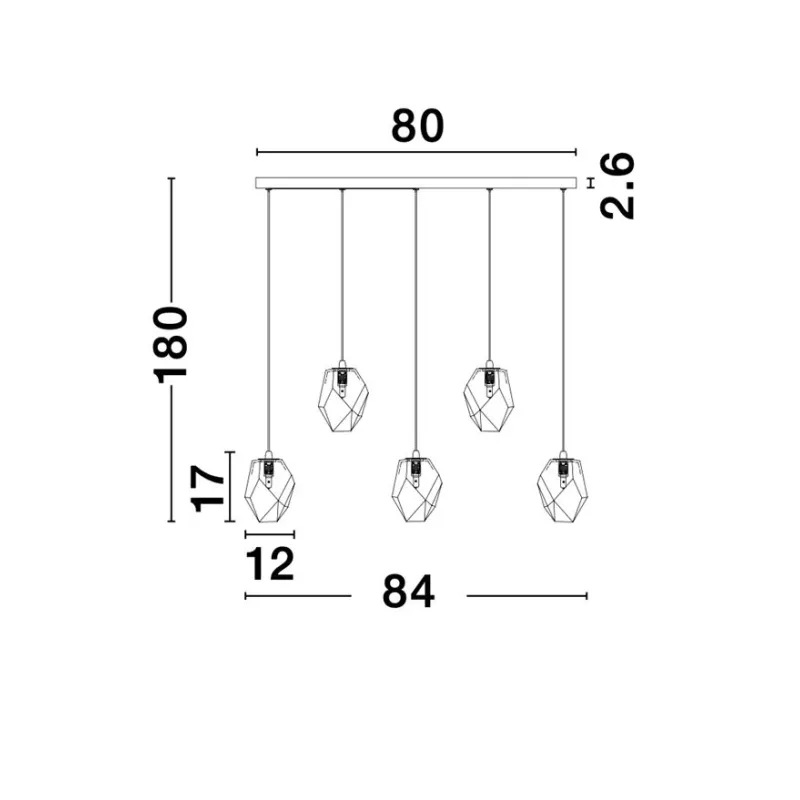 Suspensie ICE Nova Luce Modern, G9, 9260235, Grecia