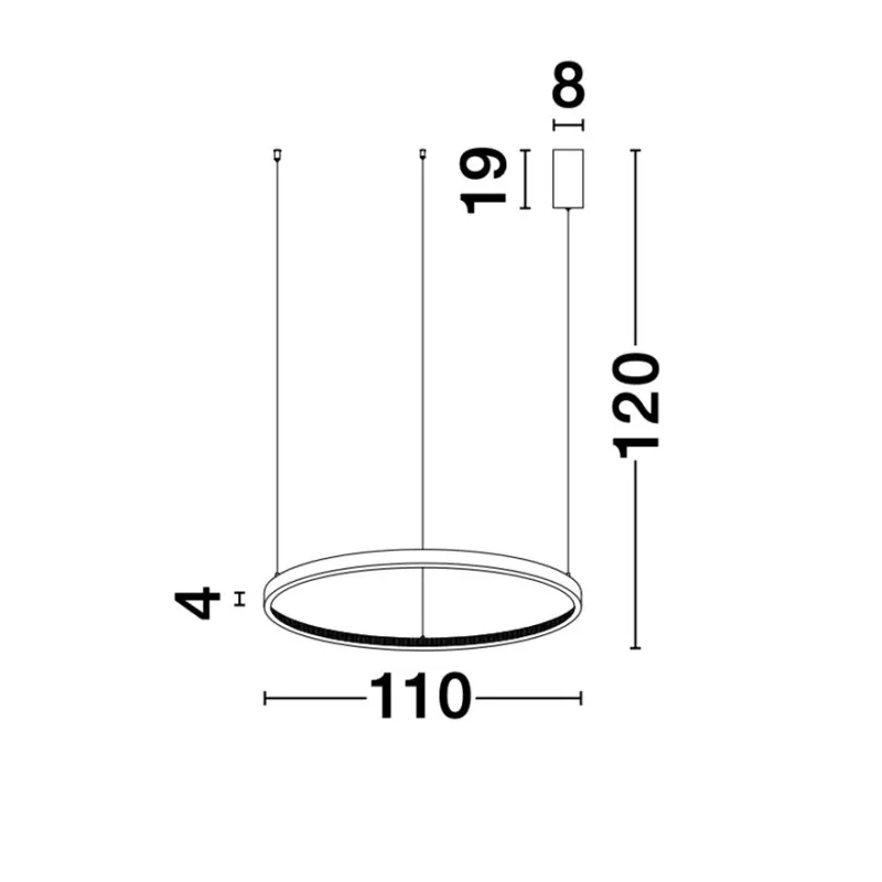 Suspensie PRESTON Nova Luce Modern, Led, 9285110, Grecia