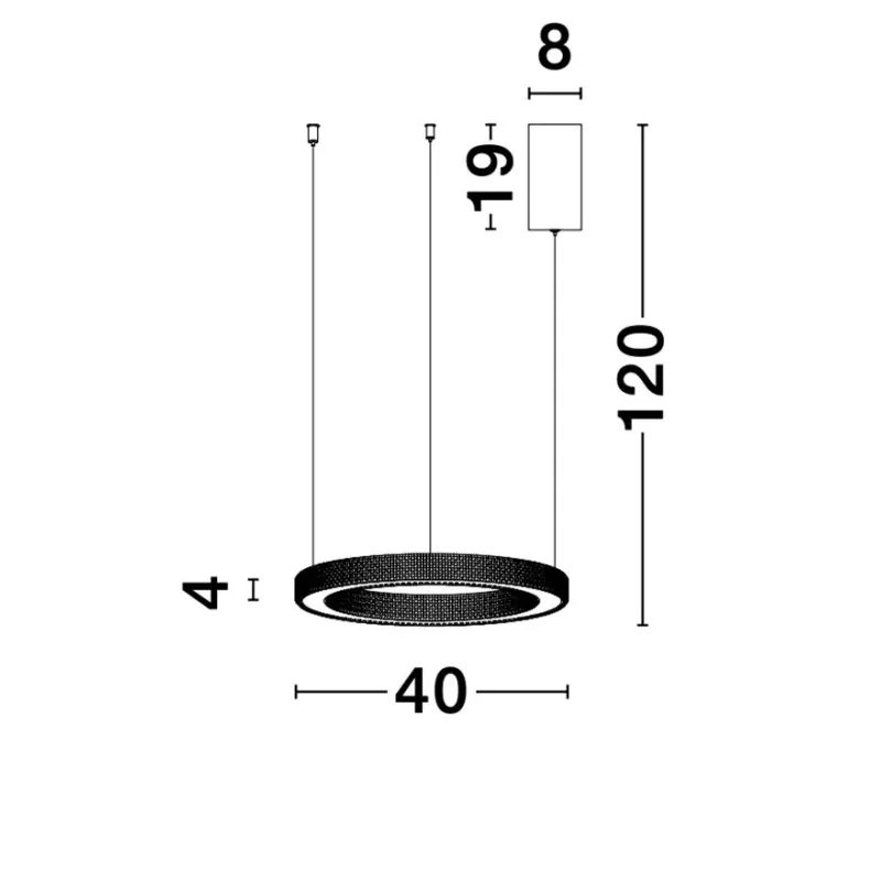 Suspensie FIORE Nova Luce Modern, Led, 9285410, Grecia