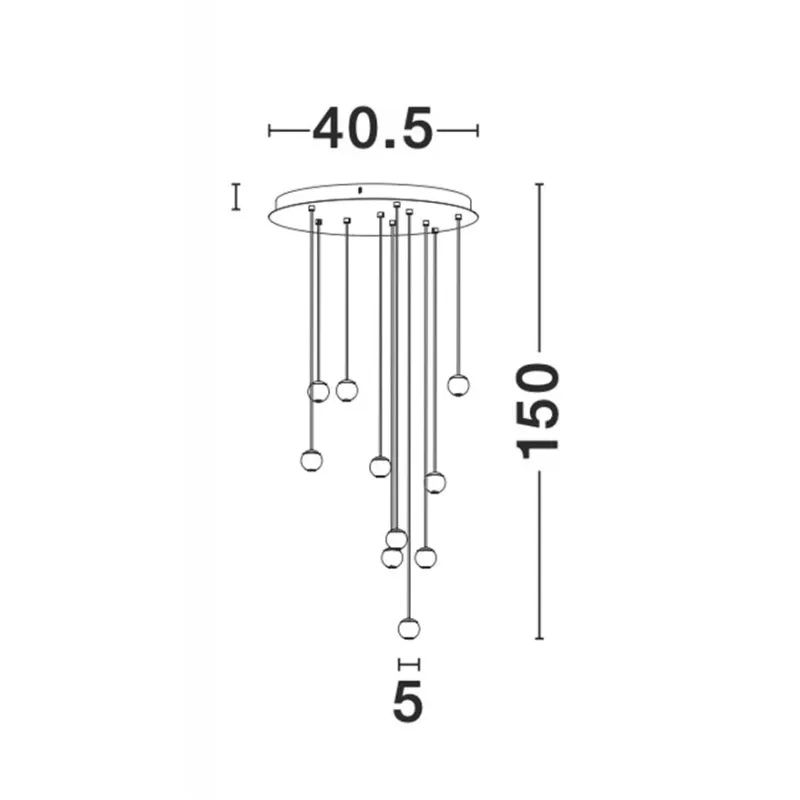 Suspensie NOCCI Nova Luce Modern, Led, 9303952, Grecia