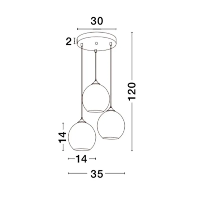 Suspensie BENNETT Nova Luce Modern, E27, 9332902, Grecia