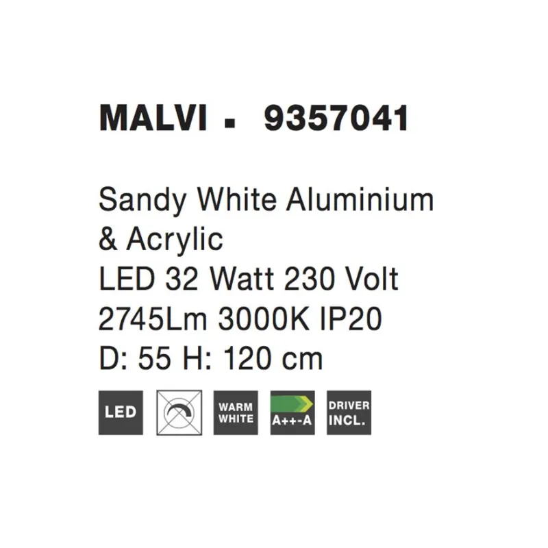 Suspensie MALVI Nova Luce Modern, Led, 9357041, Grecia