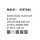 Suspensie MALVI Nova Luce Modern, Led, 9357042, Grecia