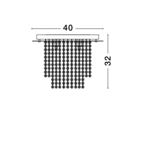 Lustra Plafon FONTANA Nova Luce Elegant, G9, 9361081, Grecia