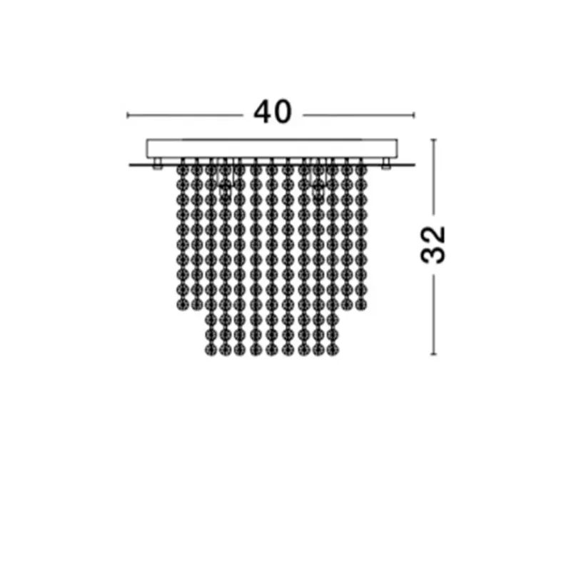 Lustra Plafon FONTANA Nova Luce Elegant, G9, 9361081, Grecia