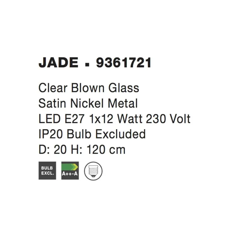 Pendul JADE Nova Luce Modern, E27, 9361721, Grecia