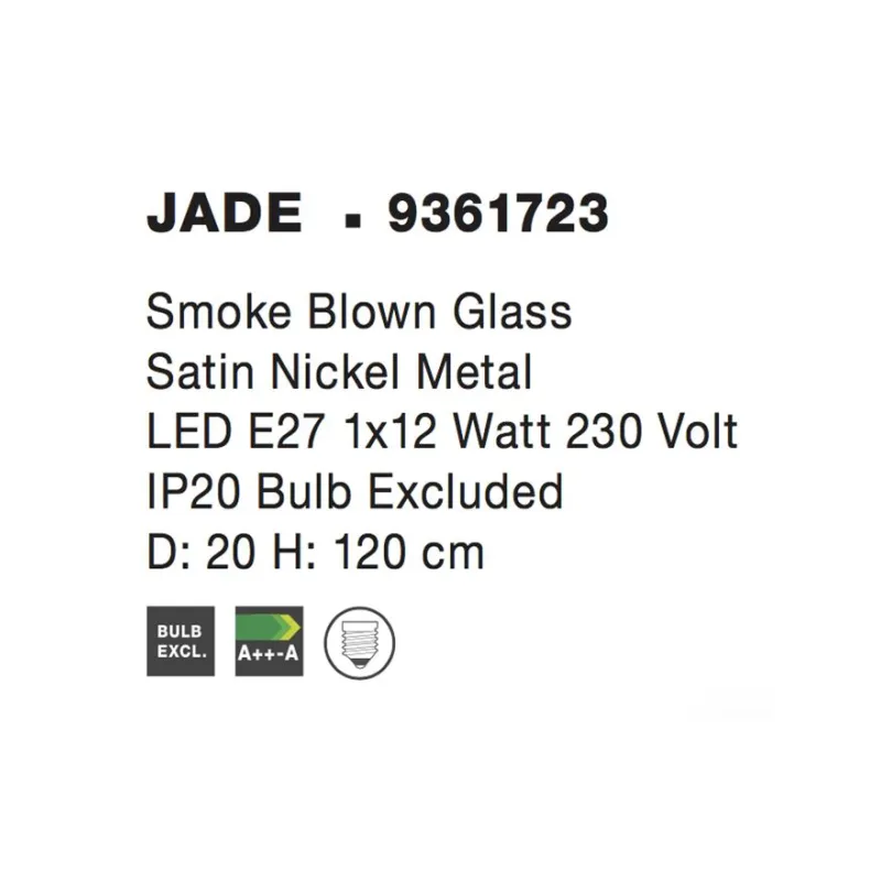 Pendul JADE Nova Luce Modern, E27, 9361723, Grecia