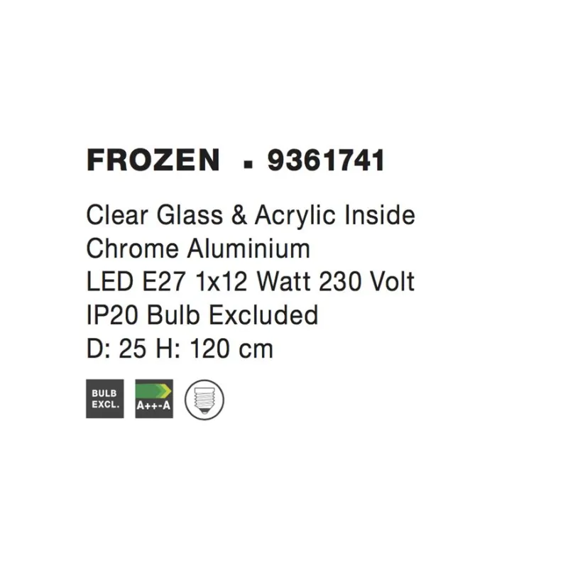 Pendul FROZEN Nova Luce Modern, E27, 9361741, Grecia