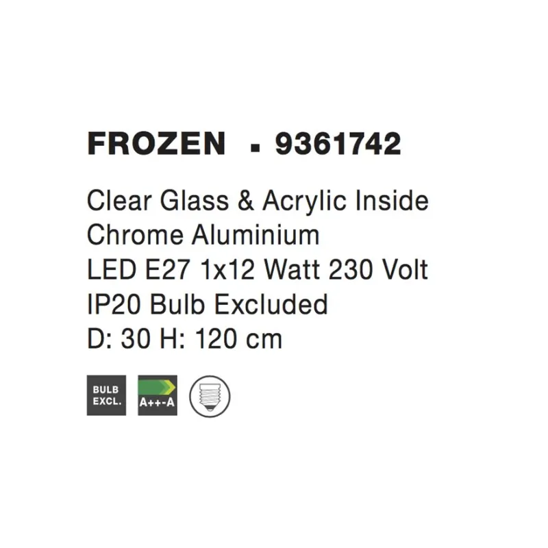 Pendul FROZEN Nova Luce Modern, E27, 9361742, Grecia