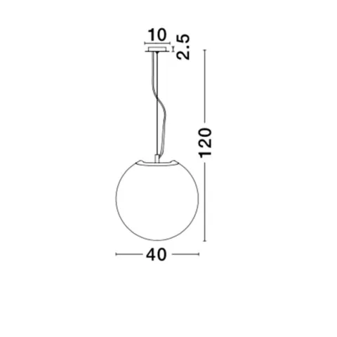 Pendul FROZEN Nova Luce Modern, E27, 9361743, Grecia