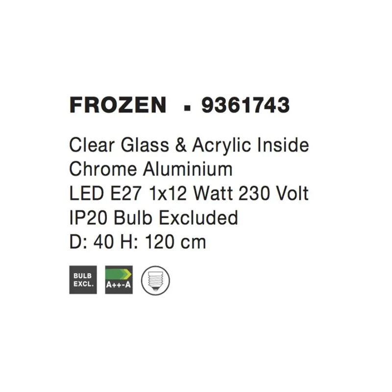 Pendul FROZEN Nova Luce Modern, E27, 9361743, Grecia