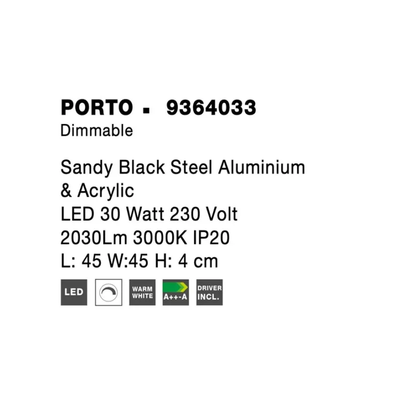 Lustra Plafon PORTO Nova Luce Modern, Led, 9364033, Grecia