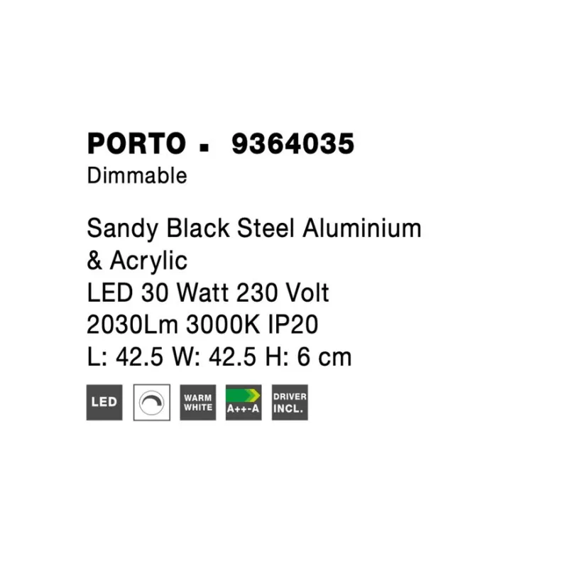 Lustra Plafon PORTO Nova Luce Modern, Led, 9364035, Grecia