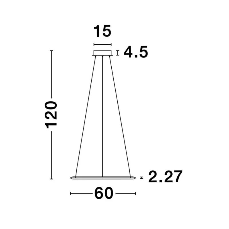 Suspensie NETUNO Nova Luce Modern, Led, 9364039, Grecia