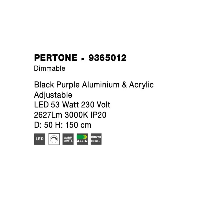 Pendul PERTONE Nova Luce Modern, Led, 9365012, Grecia