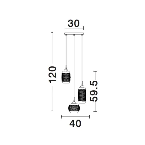 Suspensie DEVON Nova Luce Modern, E14, 938228, Grecia