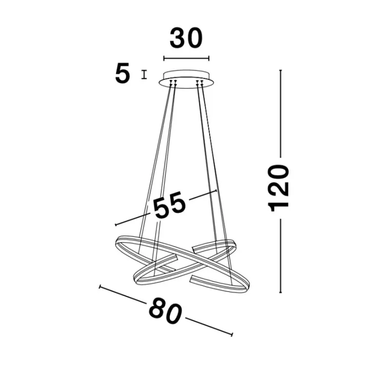 Suspensie TORRENTE Nova Luce Modern, Led, 9392011, Grecia