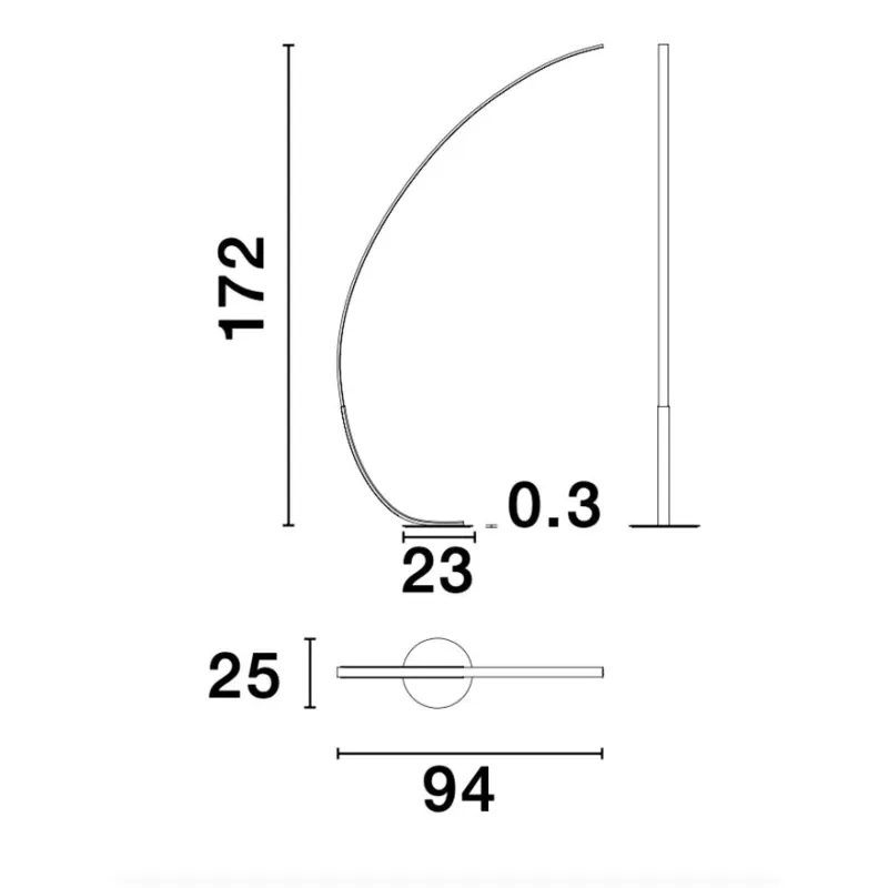 Lampadar Tehnic PREMIUM Nova Luce Modern, Led, 9396061, Grecia