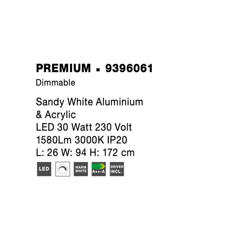 Lampadar Tehnic PREMIUM Nova Luce Modern, Led, 9396061, Grecia